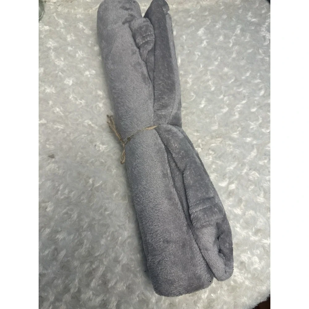 Gray Solid Color Throw Blanket 50 in x 60 in, 60